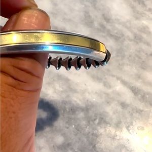 David Yurman bracelet from armory collection. Silver with gold inlaid.